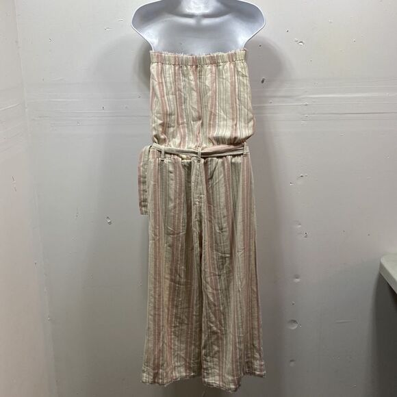 Cloth & Stone Striped Strapless Tie Waist Jumpsuit Small - Picture 7 of 7